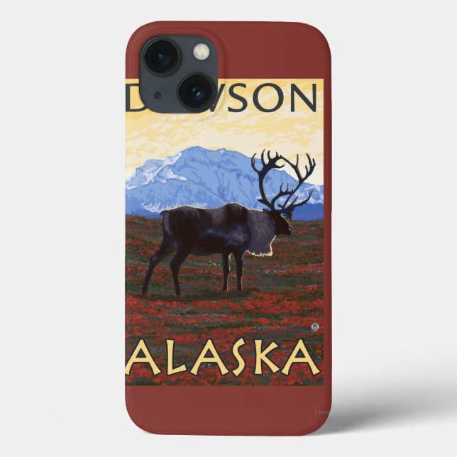 Coques Case-Mate iPhone Caribou Scene - Dawson, Alaska (Verso)