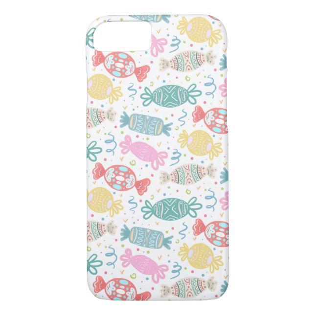 Coques Case-Mate iPhone Caricature bonbons festifs multicolores (Dos)