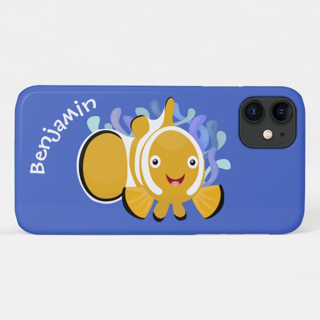 Coques Case-Mate iPhone Caricature d'anénome de poisson clown joli (Dos (Horizontal))
