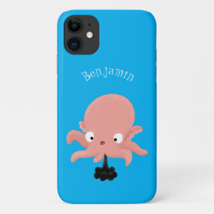 Case-Mate iPhone Case Caricature de bébé pieuvre rose mignonne humour