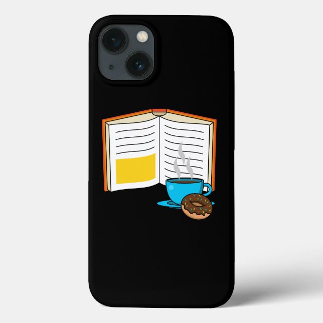 Coques Case-Mate iPhone Caricature de café et de beignets (Verso)