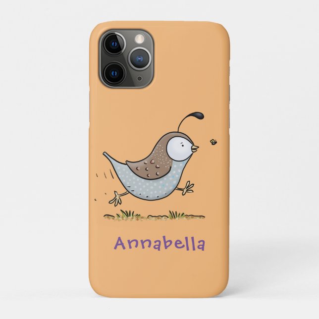 Coques Case-Mate iPhone Caricature de caille californienne joli (Dos)