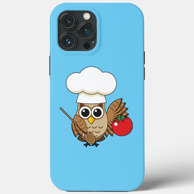 Coques Case-Mate iPhone Caricature de Chouette à Cuisine mignonne (Verso)
