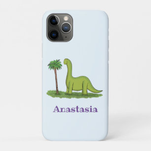 Case-Mate iPhone Case Caricature de dinosaure de brontosaurus vert migno