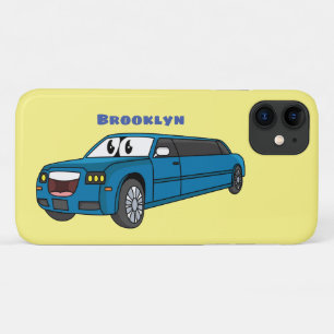 Case-Mate iPhone Case Caricature de la Limousine bleu mignonne