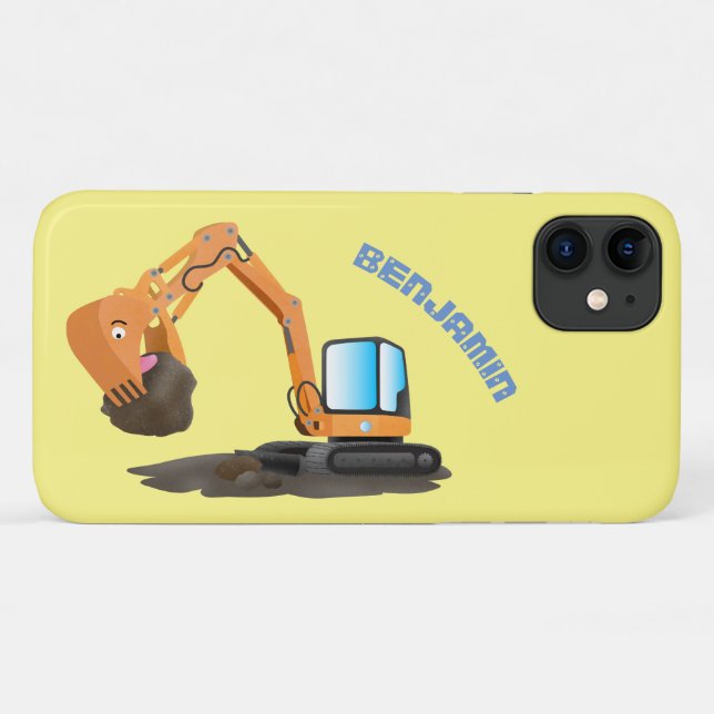 Coques Case-Mate iPhone Caricature de la pelle orange (Dos (Horizontal))