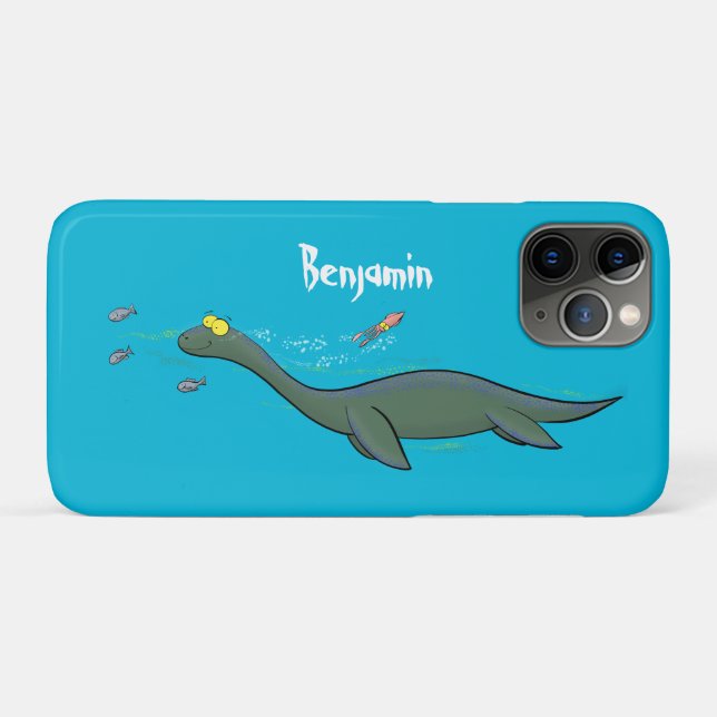 Coques Case-Mate iPhone Caricature de plesiosaure, monstre marin mignon et (Dos (Horizontal))
