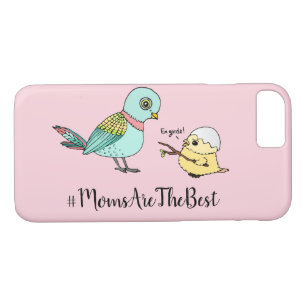 Case-Mate iPhone Case Caricature d'oiseau rose mignonne Meilleure maman