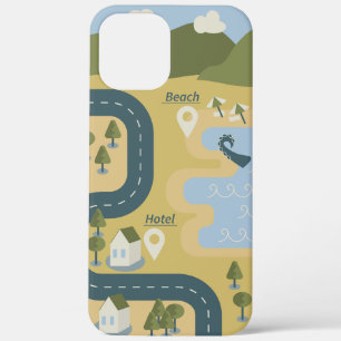 Case-Mate iPhone Case Caricature élégante paysage carte de voyage