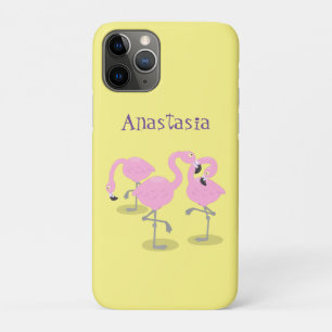 Case-Mate iPhone Case Caricature en trio flamand rose mou