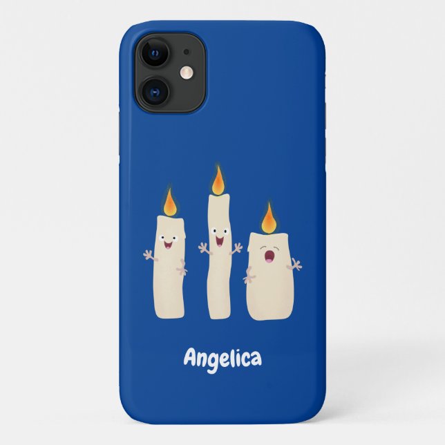 Coques Case-Mate iPhone Caricature en trois chandelles mignonnes (Dos)
