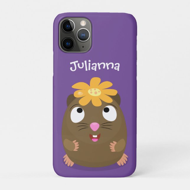 Coques Case-Mate iPhone Caricature joyeuse de cobaye mignonne (Dos)