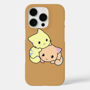 Coque iPhone 16 Pro caricature kitties chats basanés chats mignons