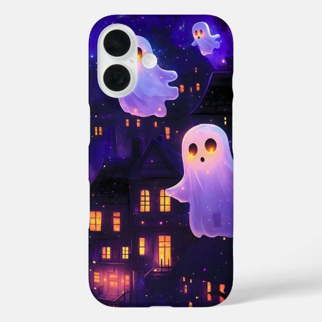 Coques Case-Mate iPhone Caricature mignonne Halloween Fantômes de vol de m (Verso)
