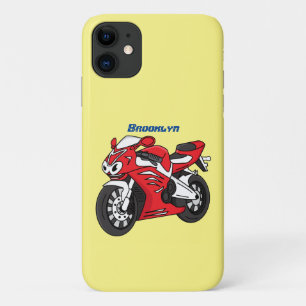 Case-Mate iPhone Case Caricature moto de sport rouge mou