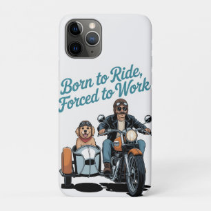 Case-Mate iPhone Case Caricature motocyclette "Né à bord, forcé au trava
