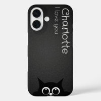Caricature noire mignonne chats nom charbon