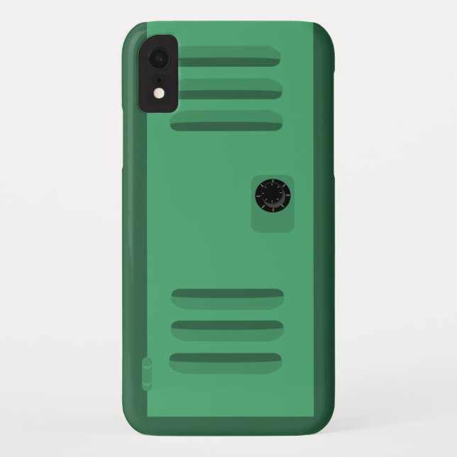 Coques Case-Mate iPhone Caricature personnalisée Fun Green School Locker (Dos)