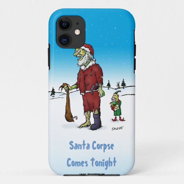 Coques Case-Mate iPhone Caricature Zombie de père Noël Corpse (Dos)