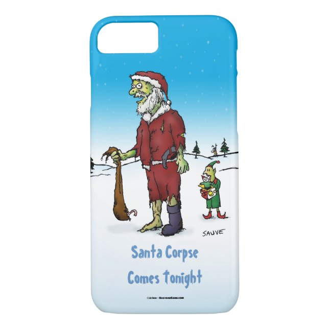 Coques Case-Mate iPhone Caricature Zombie de père Noël Corpse (Dos)
