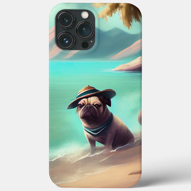 Coques Case-Mate iPhone Carlin profitant sur la plage peignant de l'art (Verso)