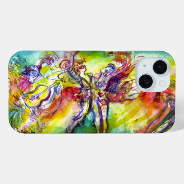 Coques Case-Mate iPhone CARNAVAL ITALIEN / Danse, Musique, Théâtre (Verso (horizontal))