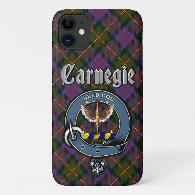 Coques Case-Mate iPhone Carnegie Clan Badge & Tartan Téléphone Case (Dos)