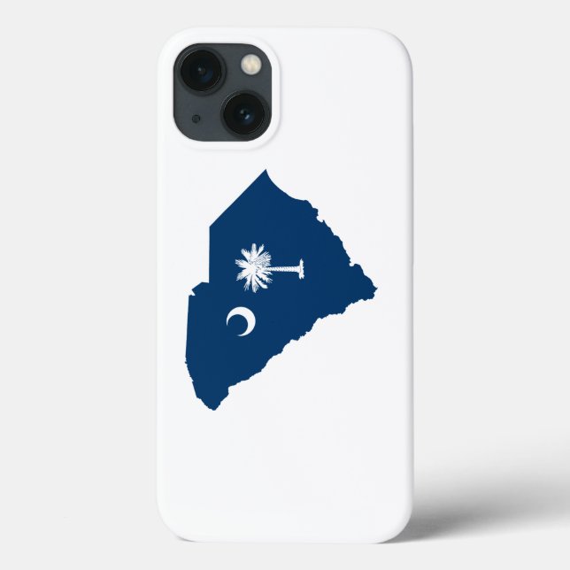 Coques Case-Mate iPhone Caroline du Sud en bleu et blanc (Verso)