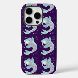 Coque iPhone 16 Pro Carpe Koi Pastel | Art Populaire Fantaisiste Sous-