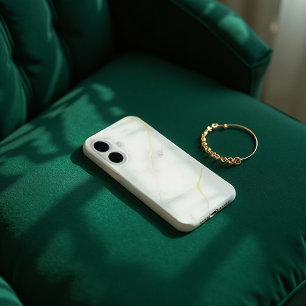 Coque Pour iPhone 16 Carrara Gold Marble Abstrait - Luxe Veins