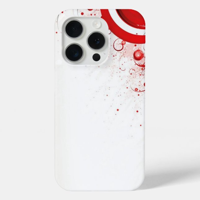 Coques Case-Mate iPhone Carré liquide moderne moutarde rouge et blanc (Verso)