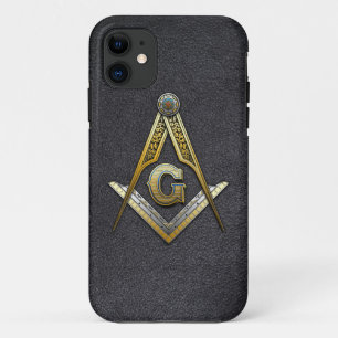 Coque iPhone 11 Carré maçonnique et compas