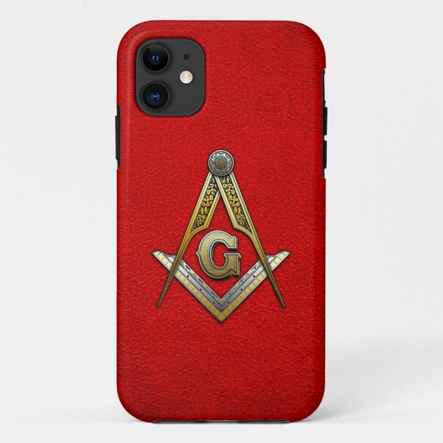 Coques Case-Mate iPhone Carré maçonnique et compas (Dos)