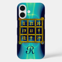 CARRÉ MAGIC 33 MONOGRAM Turquoise, Aqua Blue Turqu