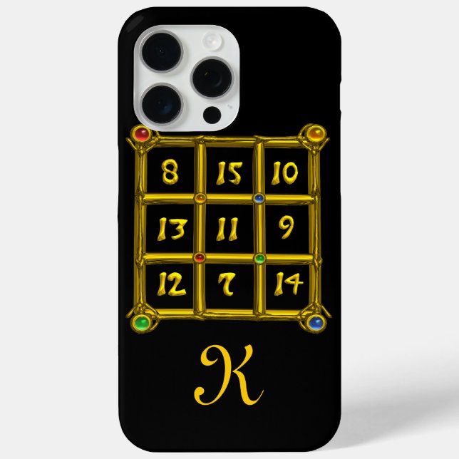 Coques Case-Mate iPhone CARRÉ MAGIQUE 33 MONOGRAM noir (Verso)