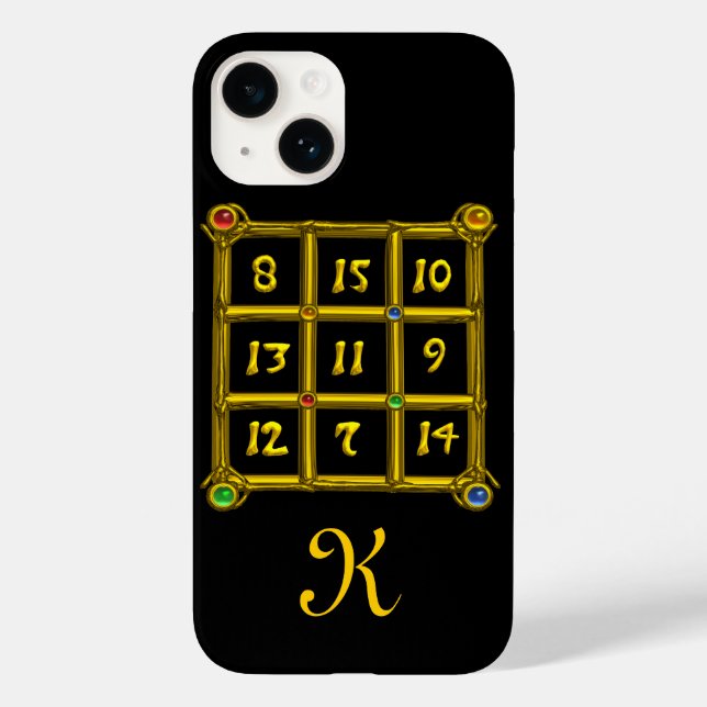Coques Case-Mate iPhone CARRÉ MAGIQUE 33 MONOGRAM noir (Verso)