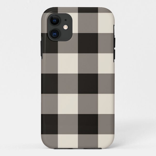 Coques Case-Mate iPhone Carré Marron à Damier (Dos)