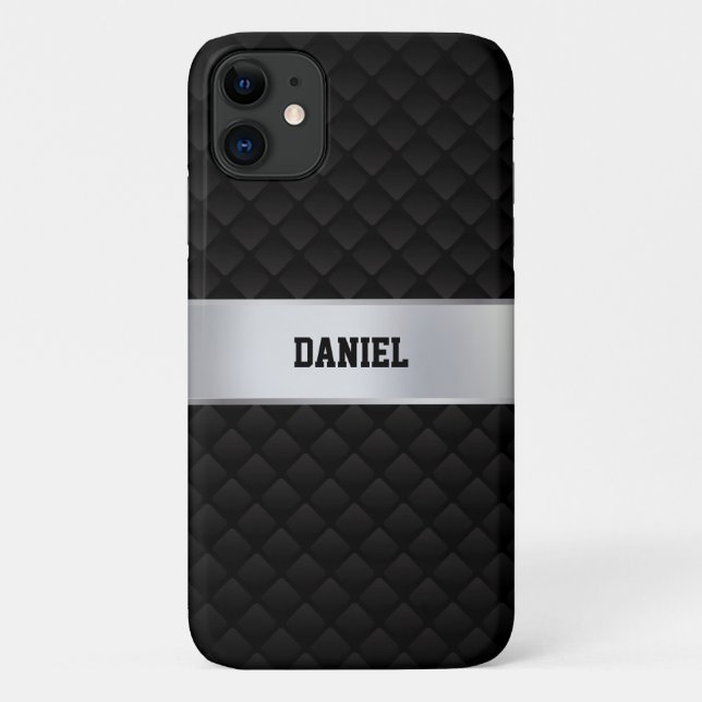 Coques Case-Mate iPhone Carré noir (Dos)