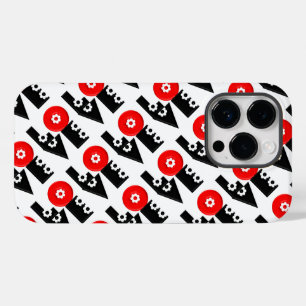 Coque Pour iPhone 14 Pro Carré Rétro AMOUR