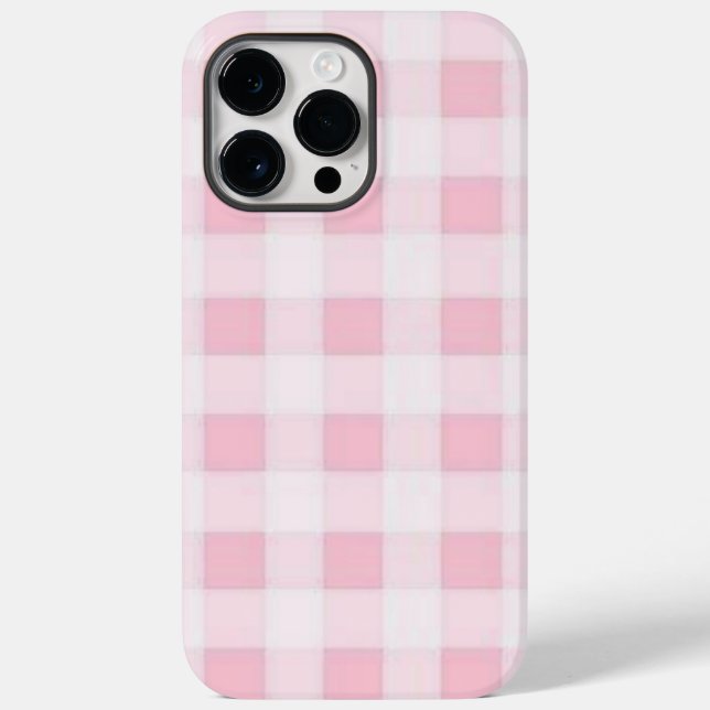 Coques Case-Mate iPhone Carré rose et blanc (Verso)