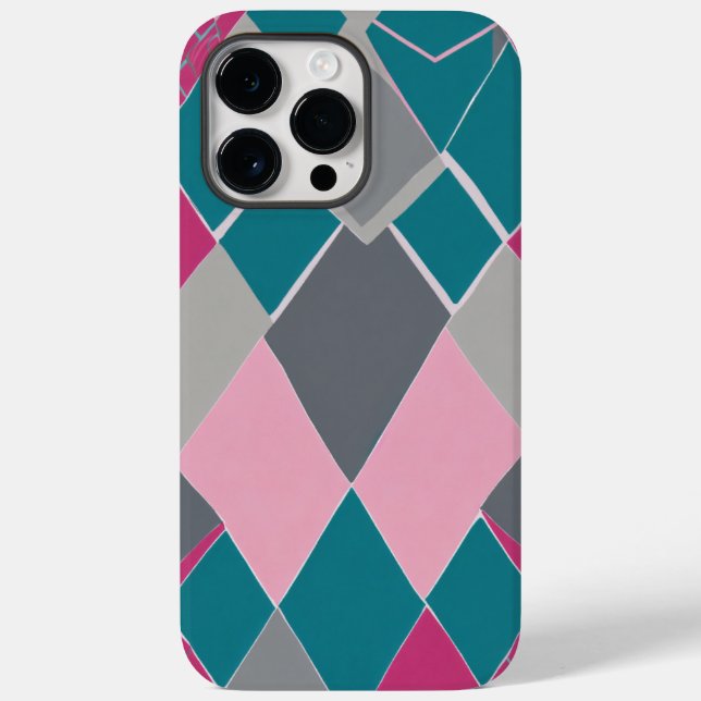Coques Case-Mate iPhone carré vert rose (Verso)