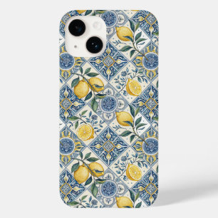 Coque Case-Mate iPhone Carreau bleu français country jaune citron