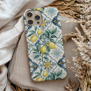 Coque Case-Mate iPhone Carreau bleu motif français de citron de campagne