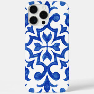 Coque iPhone 16 Pro Max Carreau bleu portugais méditerranéen
