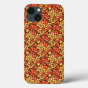 Case-Mate iPhone Case Carreau de mosaïque à motif abstrait jaune orange 