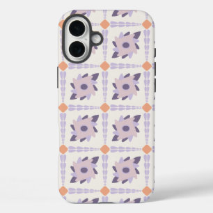 Coque Pour iPhone 16 Plus Carreau décoratif couleur pastel violet