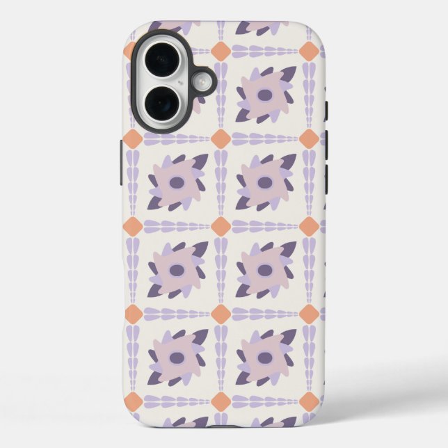 Coques Case-Mate iPhone Carreau décoratif couleur pastel violet (Verso)