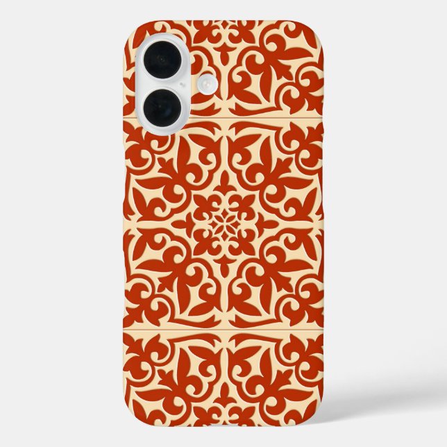 Coques Case-Mate iPhone Carreau marocain - corail orange et pêche (Verso)