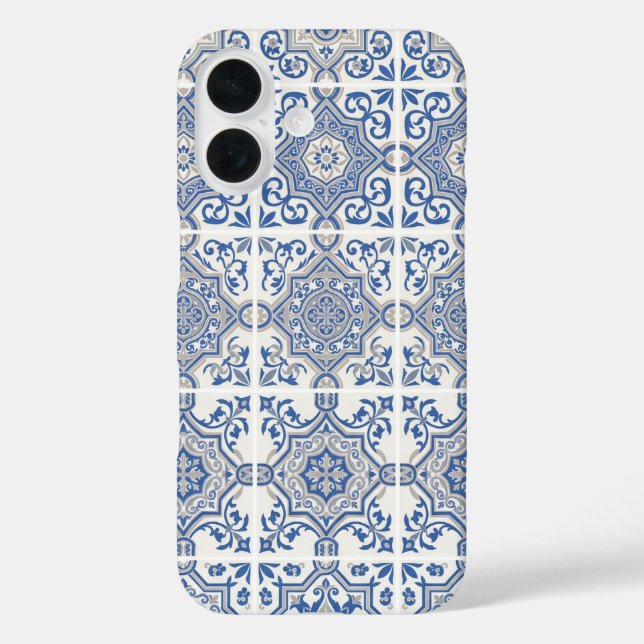 Coques Case-Mate iPhone Carreau Portugais Bleu (Verso)