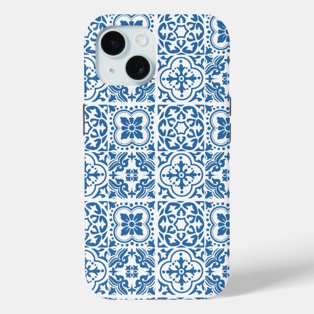 Coques Case-Mate iPhone Carreaux bleu portugais 2 (Verso)